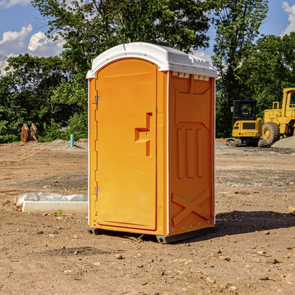 how often are the portable restrooms cleaned and serviced during a rental period in Sparta Missouri